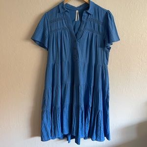 Anthropology blue dress